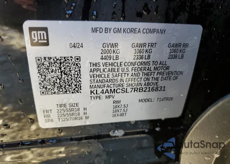 2024 Buick Encore Gx Preferred z USA, uszkodzony, nr VIN KL4AMCSL7RB216831